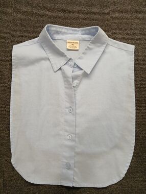 Bechamel Mens Pale Blue Detachable Collar Bib/Dickey EUC